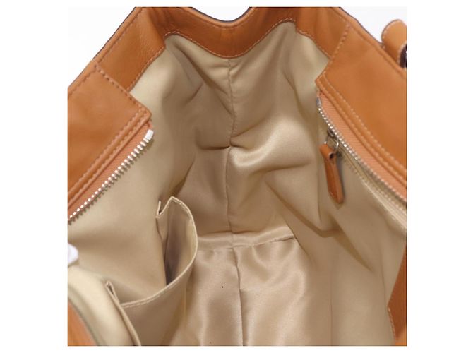 Bolsa Tote Coach em Couro Marrom Prata Auth 204986A - vista 21