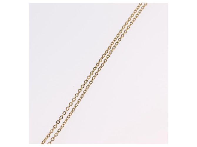 Collar Christian Dior Strass Metal Tono Dorado Auth ka6386 - vista 10