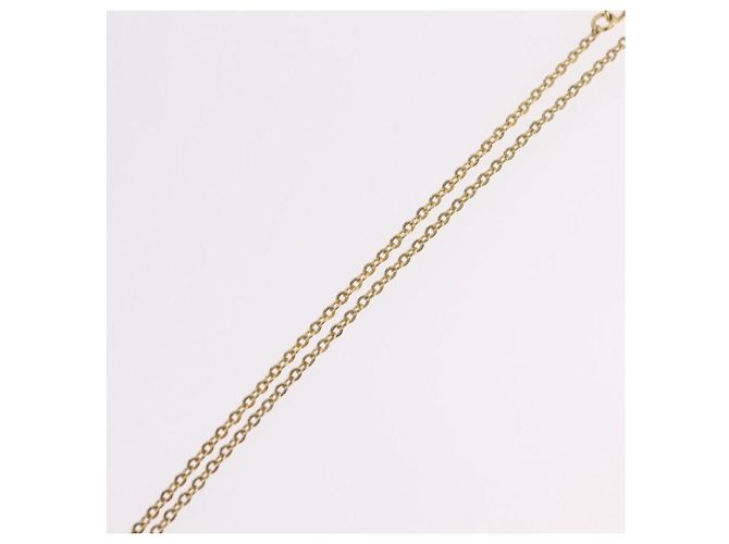 Collar Christian Dior Strass Metal Tono Dorado Auth ka6386 - vista 11