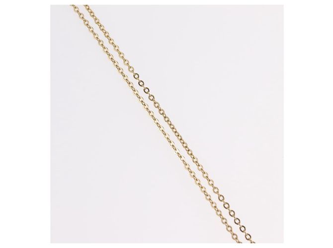 Collar Christian Dior Strass Metal Tono Dorado Auth ka6386 - vista 5