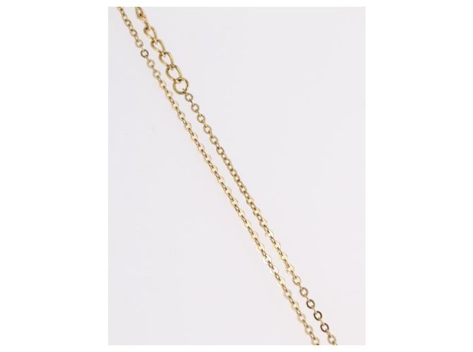 Collar Christian Dior Strass Metal Tono Dorado Auth ka6386 - vista 6
