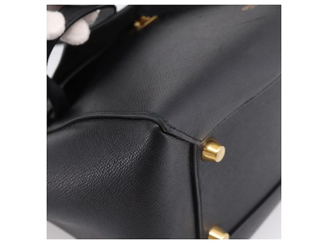Céline Borsa a mano CELINE Belt Bag in pelle 2way Nero Oro Auth ka6406V D'oro - vista 16