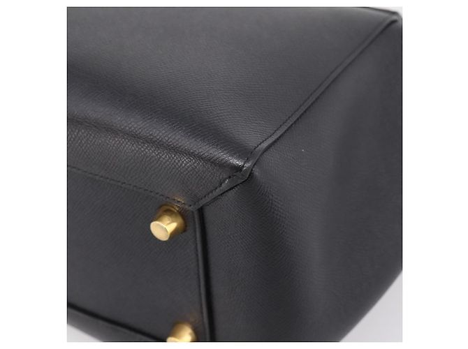 Céline Borsa a mano CELINE Belt Bag in pelle 2way Nero Oro Auth ka6406V D'oro - vista 17