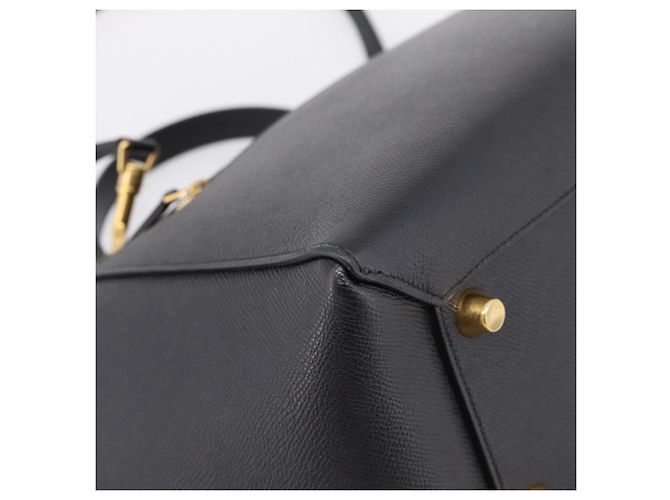 Céline Borsa a mano CELINE Belt Bag in pelle 2way Nero Oro Auth ka6406V D'oro - vista 18