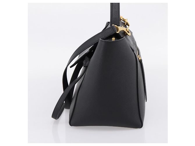 Céline Borsa a mano CELINE Belt Bag in pelle 2way Nero Oro Auth ka6406V D'oro - vista 4