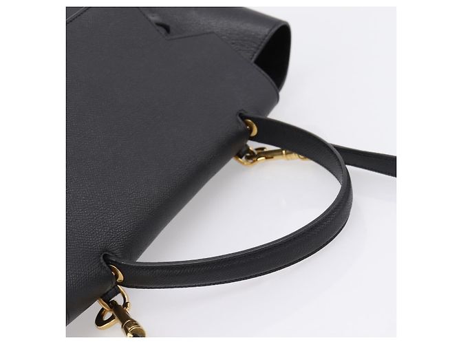 Céline Borsa a mano CELINE Belt Bag in pelle 2way Nero Oro Auth ka6406V D'oro - vista 7