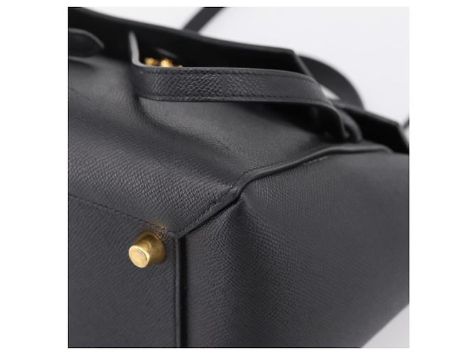 Céline Borsa a mano CELINE Belt Bag in pelle 2way Nero Oro Auth ka6406V D'oro - vista 9