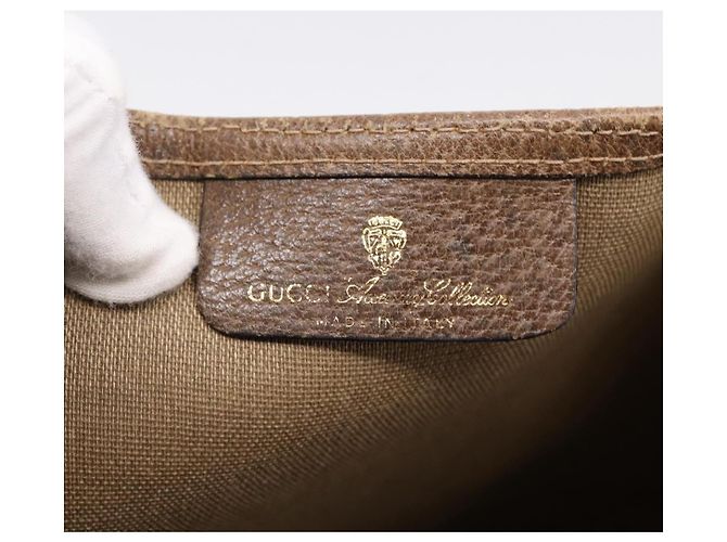 Borsa Tote GUCCI GG Supreme Web Sherry Line Beige Gold 39 02003 Auth ep15903 - vista 17
