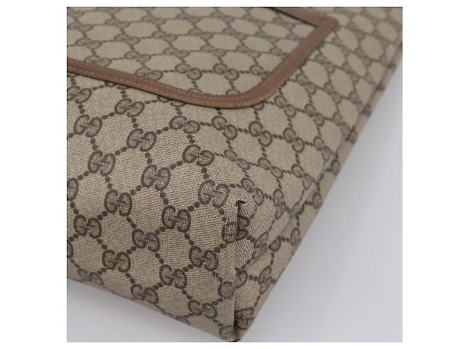 Borsa Tote GUCCI GG Supreme Web Sherry Line Beige Gold 39 02003 Auth ep15903 - vista 9