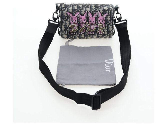 Borsa a tracolla Christian Dior Trotter Canvas Navy Auth 204908SAM Blu navy - vista 12