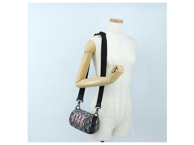 Borsa a tracolla Christian Dior Trotter Canvas Navy Auth 204908SAM Blu navy - vista 25
