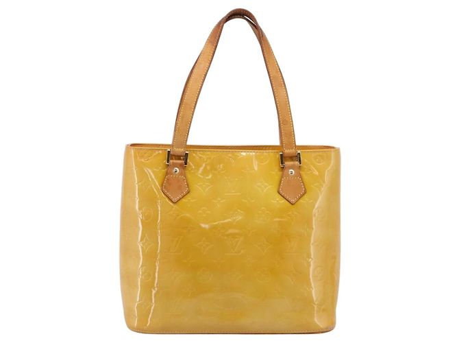 LOUIS VUITTON Monogram Vernis Houston Handtasche Beige M91004 LV Auth gh2356 - Ansicht 13