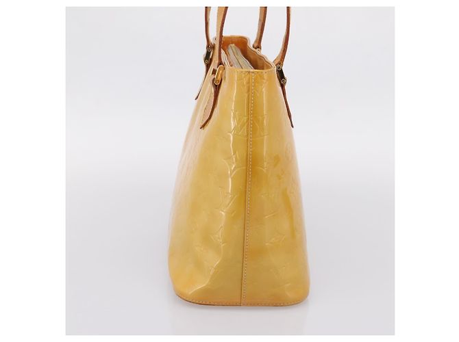 LOUIS VUITTON Monogram Vernis Houston Handtasche Beige M91004 LV Auth gh2356 - Ansicht 3