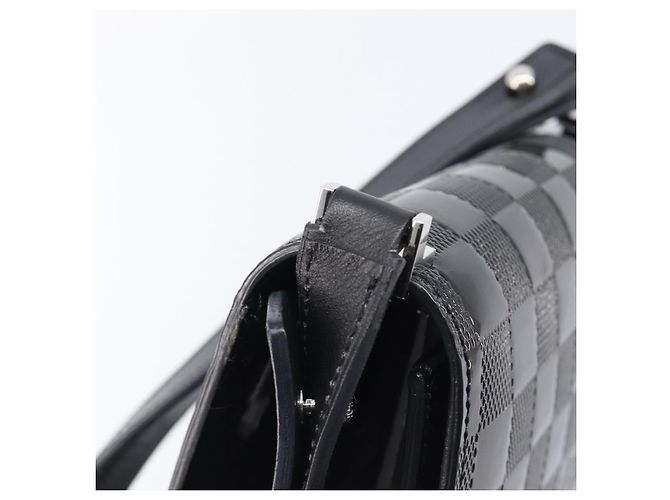 Borsa a tracolla LOUIS VUITTON Damier Vernis Club Black M92127 LV Auth ep16276V Negro - vista 10