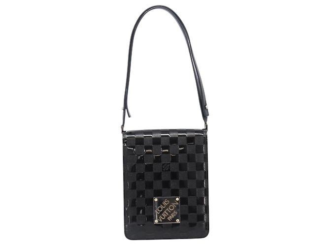 Borsa a tracolla LOUIS VUITTON Damier Vernis Club Black M92127 LV Auth ep16276V Negro - vista 13