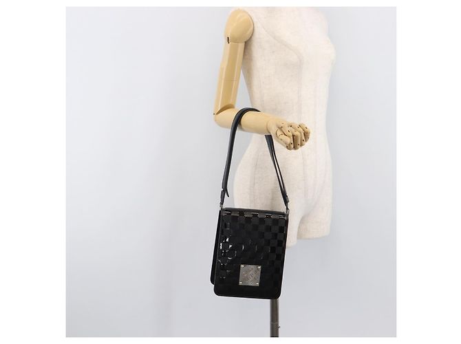 Borsa a tracolla LOUIS VUITTON Damier Vernis Club Black M92127 LV Auth ep16276V Negro - vista 26