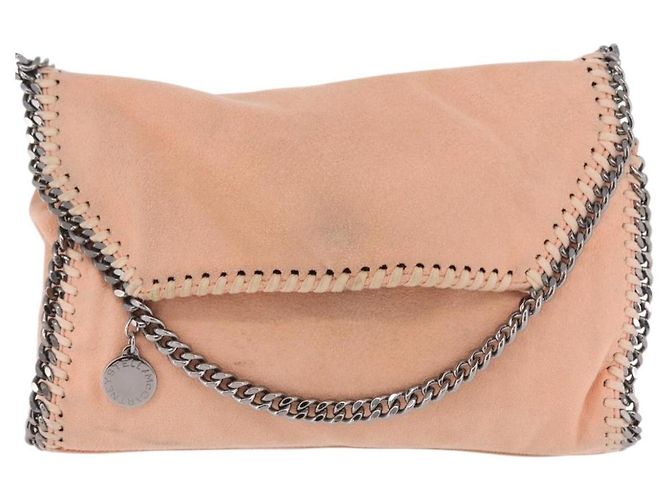 Stella Mc Cartney Borsa Stella McCartney Falabella Chain Bag Polyester Orange Silver 364519 Auth 206228 Argento Arancione - vista 13