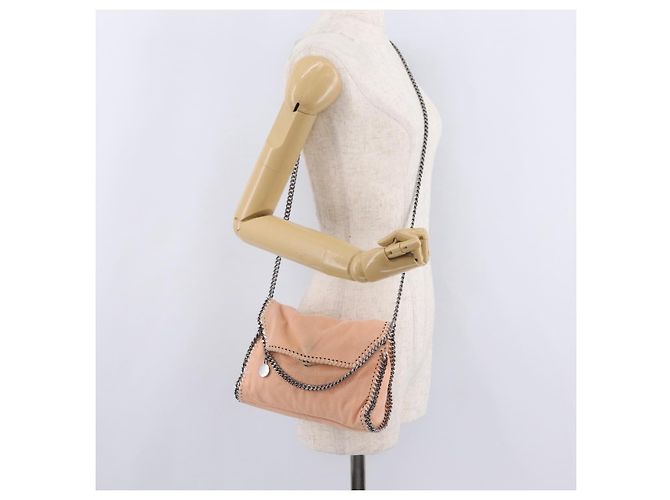 Stella Mc Cartney Borsa Stella McCartney Falabella Chain Bag Polyester Orange Silver 364519 Auth 206228 Argento Arancione - vista 26