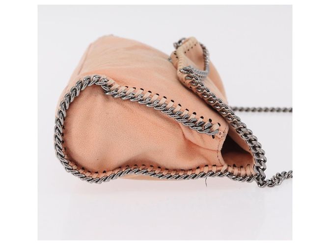 Stella Mc Cartney Borsa Stella McCartney Falabella Chain Bag Polyester Orange Silver 364519 Auth 206228 Argento Arancione - vista 4
