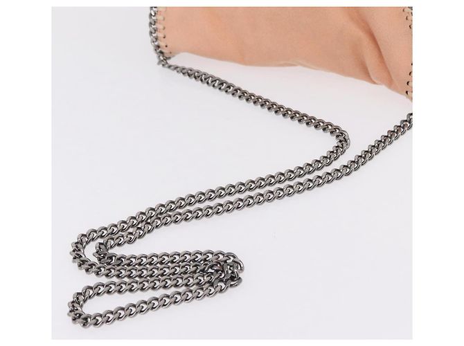Stella Mc Cartney Borsa Stella McCartney Falabella Chain Bag Polyester Orange Silver 364519 Auth 206228 Argento Arancione - vista 8