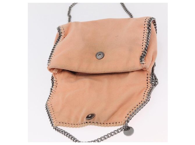 Stella Mc Cartney Borsa Stella McCartney Falabella Chain Bag Polyester Orange Silver 364519 Auth 206228 Argento Arancione - vista 9