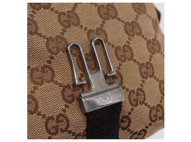 Gürteltasche GUCCI GG Canvas Beige Silver 131236 Auth ep15942 Silber - Ansicht 10