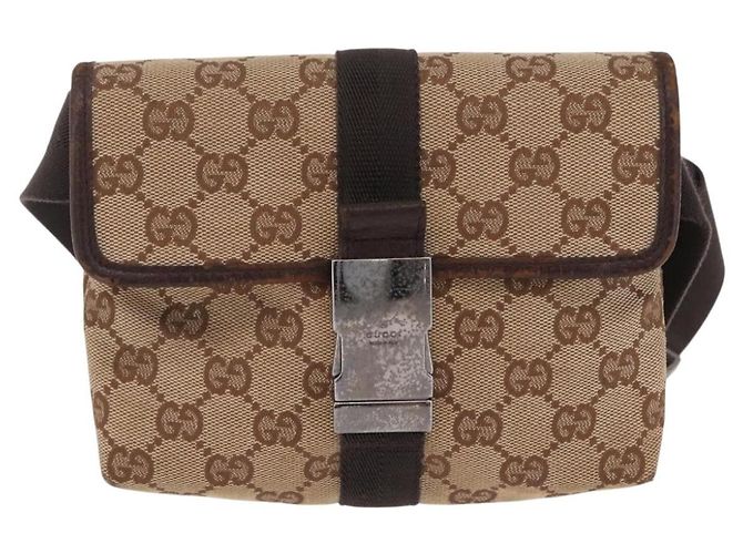 Gürteltasche GUCCI GG Canvas Beige Silver 131236 Auth ep15942 Silber - Ansicht 13