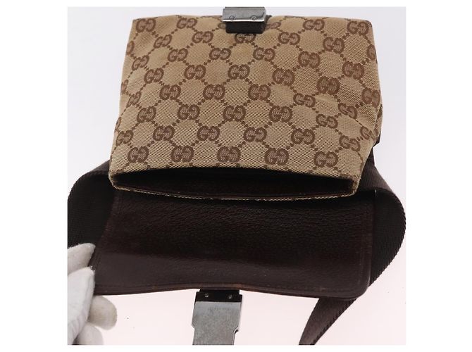 Gürteltasche GUCCI GG Canvas Beige Silver 131236 Auth ep15942 Silber - Ansicht 20