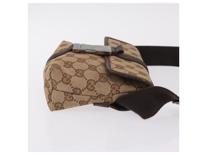 Gürteltasche GUCCI GG Canvas Beige Silver 131236 Auth ep15942 Silber - Ansicht 3