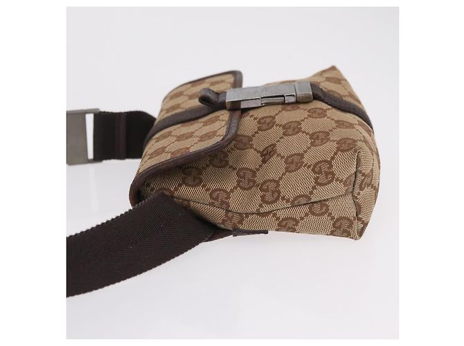 Gürteltasche GUCCI GG Canvas Beige Silver 131236 Auth ep15942 Silber - Ansicht 4