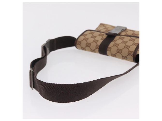 Gürteltasche GUCCI GG Canvas Beige Silver 131236 Auth ep15942 Silber - Ansicht 6