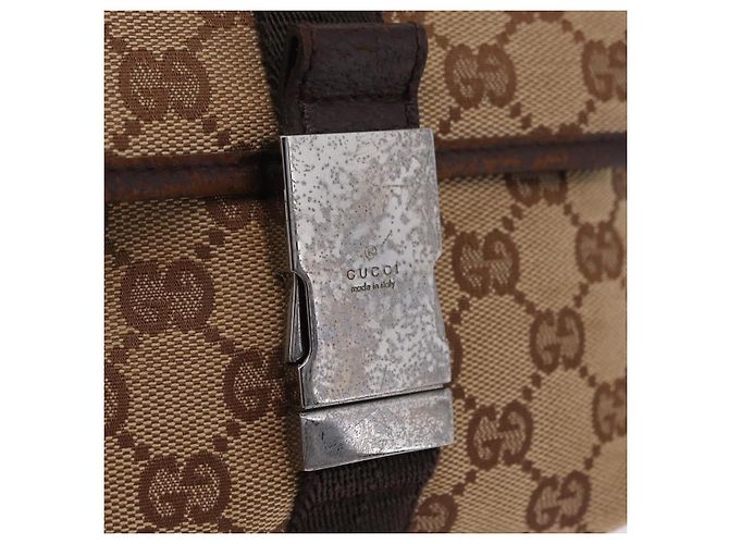 Gürteltasche GUCCI GG Canvas Beige Silver 131236 Auth ep15942 Silber - Ansicht 9