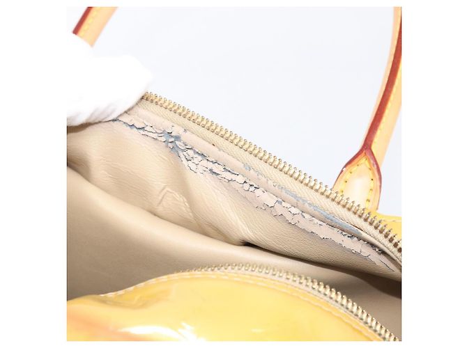 Borsa LOUIS VUITTON Monogram Vernis Tompkins Square Bag Beige M91149 LV Auth ep15870 - vista 11