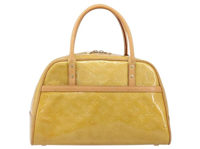 Borsa LOUIS VUITTON Monogram Vernis Tompkins Square Bag Beige M91149 LV Auth ep15870 - vista 13