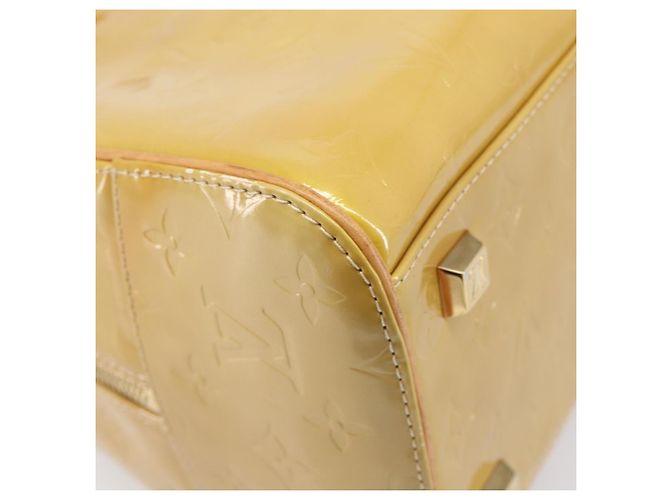 Borsa LOUIS VUITTON Monogram Vernis Tompkins Square Bag Beige M91149 LV Auth ep15870 - vista 18