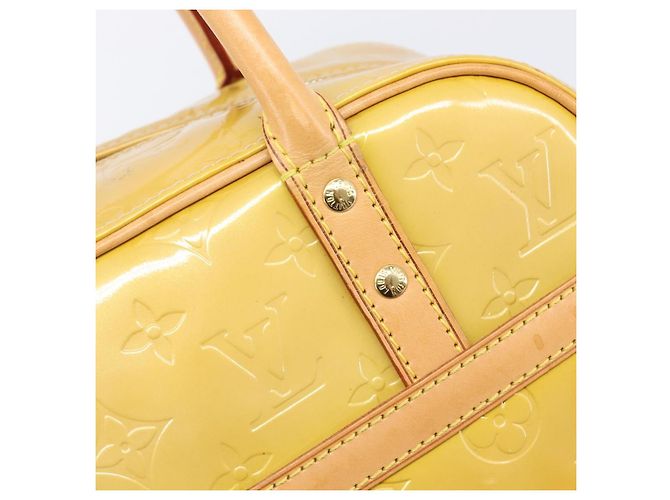 Borsa LOUIS VUITTON Monogram Vernis Tompkins Square Bag Beige M91149 LV Auth ep15870 - vista 19