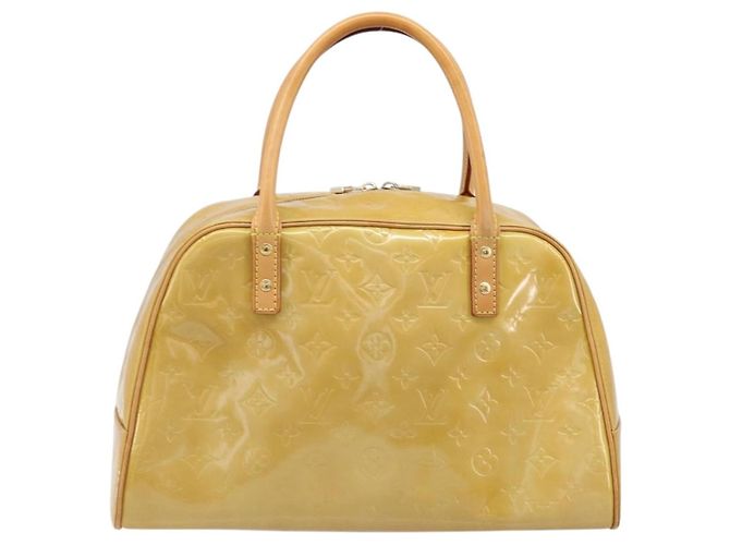 Borsa LOUIS VUITTON Monogram Vernis Tompkins Square Bag Beige M91149 LV Auth ep15870 - vista 2