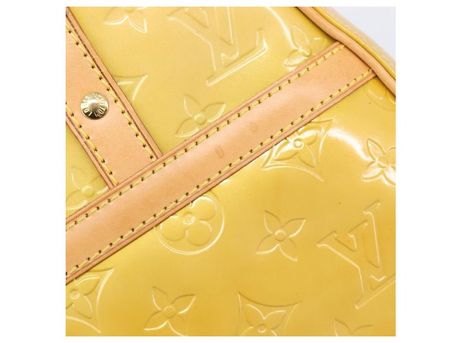Borsa LOUIS VUITTON Monogram Vernis Tompkins Square Bag Beige M91149 LV Auth ep15870 - vista 20