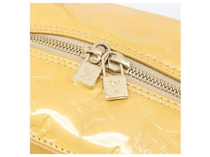 Borsa LOUIS VUITTON Monogram Vernis Tompkins Square Bag Beige M91149 LV Auth ep15870 - vista 22