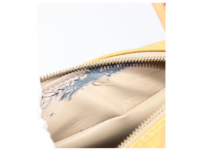 Borsa LOUIS VUITTON Monogram Vernis Tompkins Square Bag Beige M91149 LV Auth ep15870 - vista 23