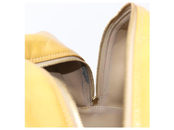 Borsa LOUIS VUITTON Monogram Vernis Tompkins Square Bag Beige M91149 LV Auth ep15870 - vista 25