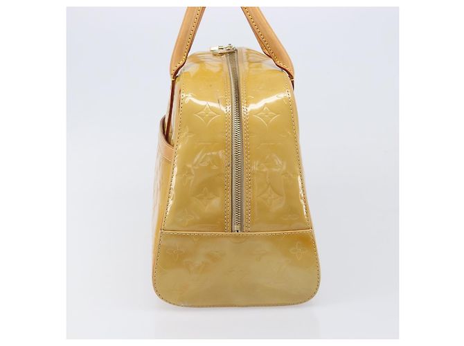 Borsa LOUIS VUITTON Monogram Vernis Tompkins Square Bag Beige M91149 LV Auth ep15870 - vista 3