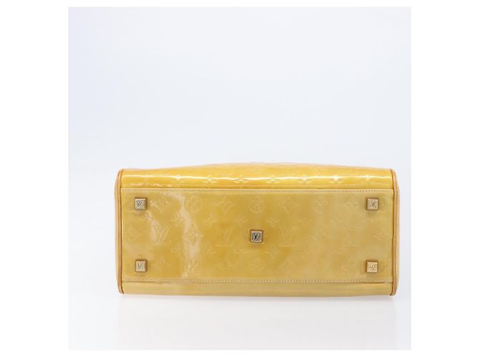 Borsa LOUIS VUITTON Monogram Vernis Tompkins Square Bag Beige M91149 LV Auth ep15870 - vista 6
