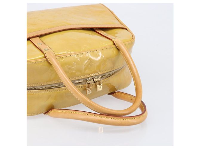 Borsa LOUIS VUITTON Monogram Vernis Tompkins Square Bag Beige M91149 LV Auth ep15870 - vista 8