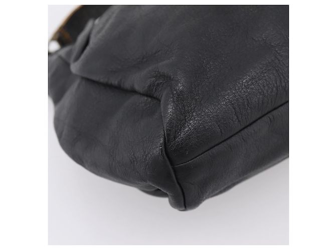 Borsa a tracolla Miu Miu in pelle nera e oro Auth 206289 Nero D'oro - vista 17