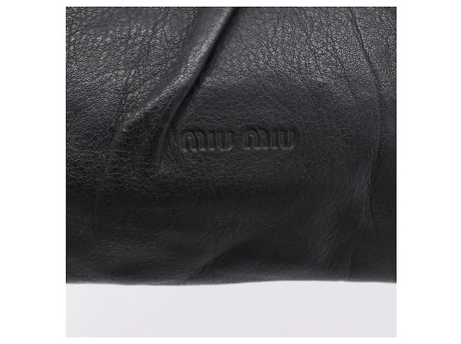 Borsa a tracolla Miu Miu in pelle nera e oro Auth 206289 Nero D'oro - vista 21