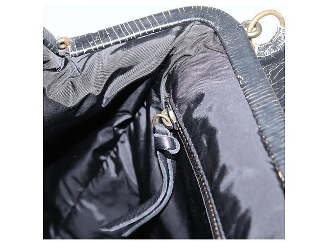 Borsa a tracolla Miu Miu in pelle nera e oro Auth 206289 Nero D'oro - vista 25
