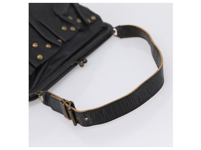 Borsa a tracolla Miu Miu in pelle nera e oro Auth 206289 Nero D'oro - vista 8