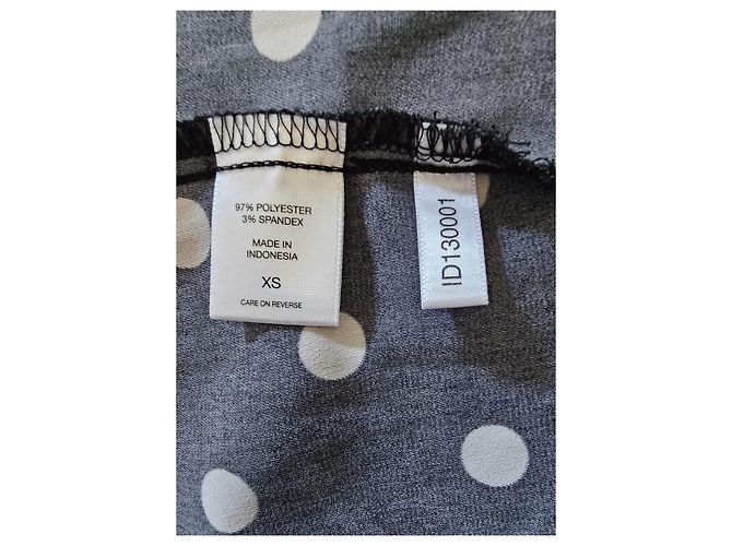 Autre Marque New York & Company Maxi-Kleid mit Polka Dots - Schwarz-Weiß - Ansicht 3