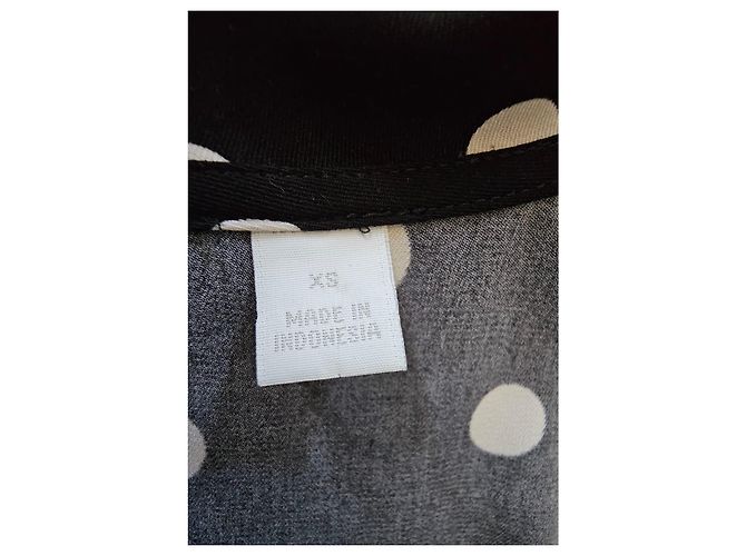 Autre Marque New York & Company Maxi-Kleid mit Polka Dots - Schwarz-Weiß - Ansicht 4
